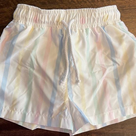 Sal & Pimenta Boys Swim Trunks - Blue Santa Claus Tell Me Print